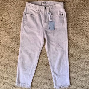 FRAME Le Stevie Crop White Jeans Size 24